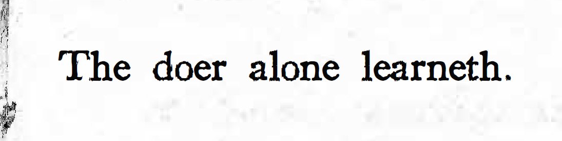 The doer alone learneth quote